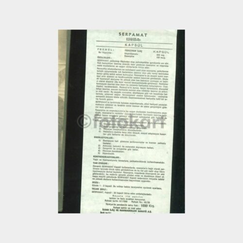 1988 İlsan İlaç -Serpamat- Prospektüsü