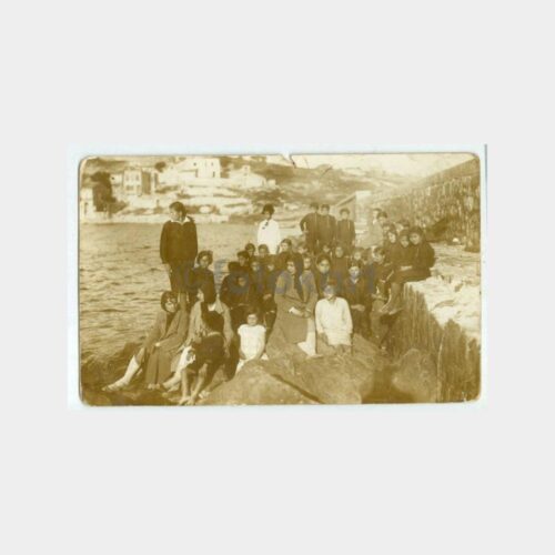 1930 Sahil Kasabasında Öğrenciler Fotoğraf