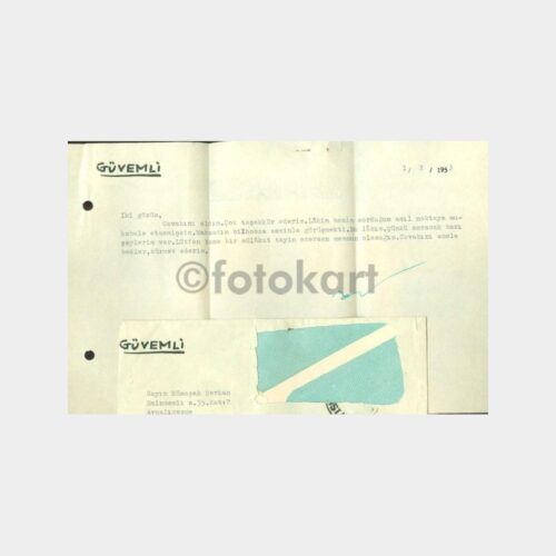 1953 Sanatçı Zahir Güvemli İmzalı Yazısı