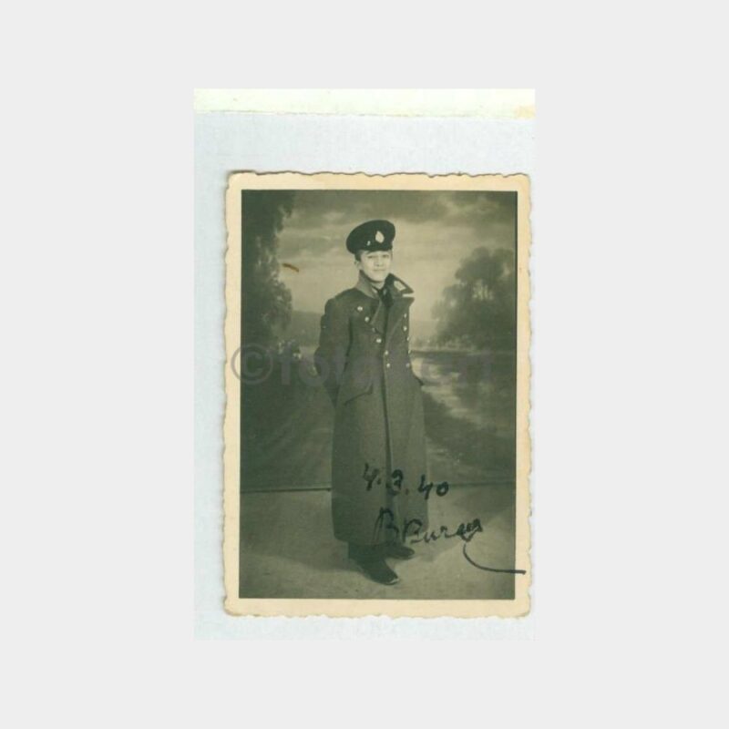 1940 Askeri Öğrenci - Stüdyo Arka Plan Fotoğraf
