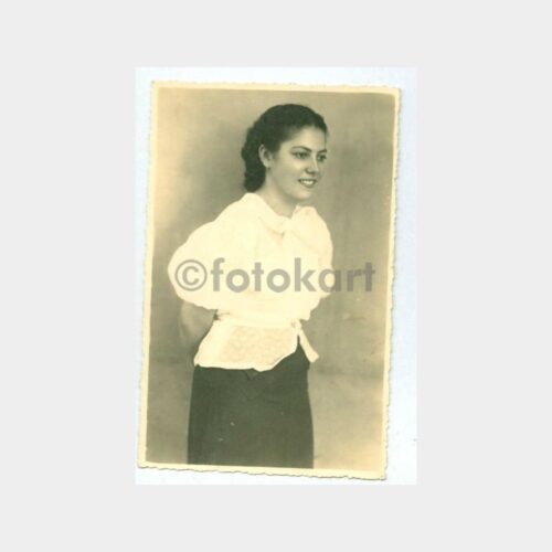 1940 Genç Kız Görünüş Stüdyo Fotoğraf