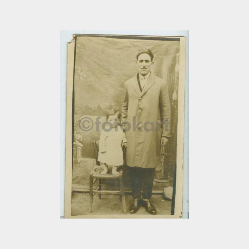1930 Stüdyo Arka Plan - Baba Kız Fotoğraf