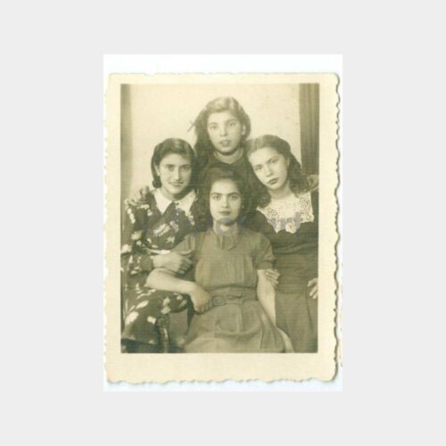 1940 Dört Genç Kız Stüdyo Fotoğraf