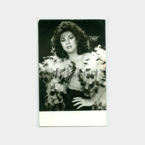 1980 Hülya Süer - Türk Halk Müziği Sanatçı Kartpostal