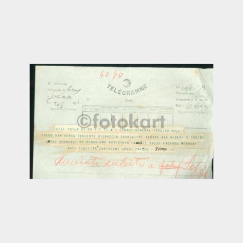 1918 İstanbul - İtalyanca Telgraf Kağıdı