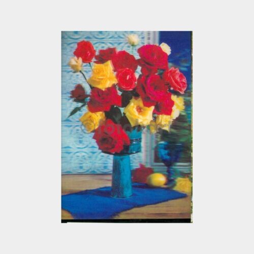 1975 Çiçek Konulu Üç Boyutlu Kartpostal