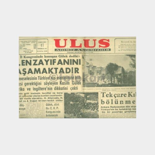 1957 Ulus Gazetesi (18.07.1957 Tarihli)