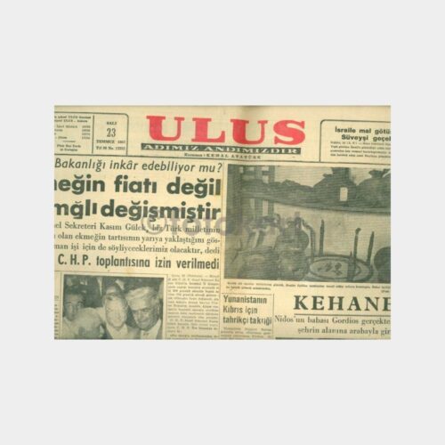 1957 Ulus Gazetesi (23.07.1957 Tarihli)