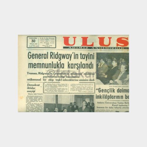 1952 Ulus Gazetesi (30.04.1952 Tarihli)