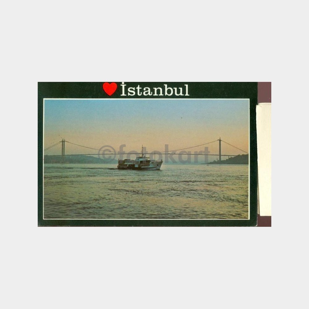 1974 Boğaz Şehir Hattı Vapuru Görünüş Kartpostal