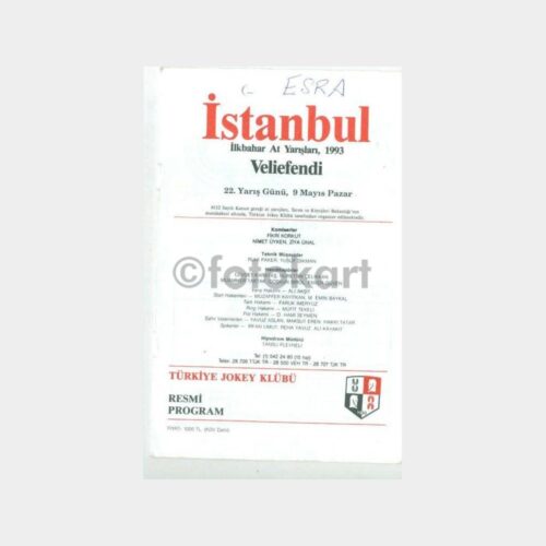 1993 Veliefendi İlkbahar At Koşusu Bülteni
