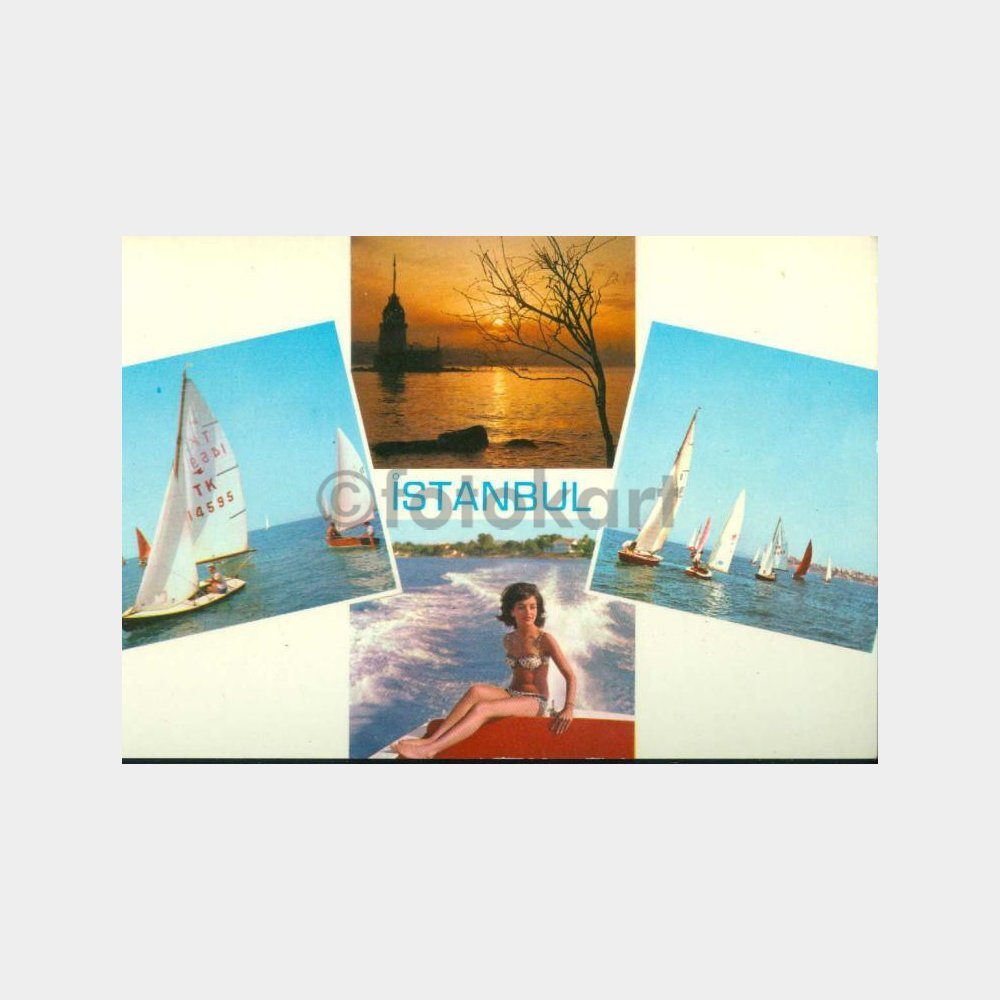 1978 İstanbul Yelkenliler Görünüş Kartpostal
