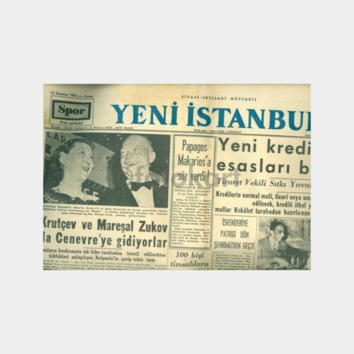 1955 Yeni İstanbul Gazetesi (15.07.1955 Tarihli)