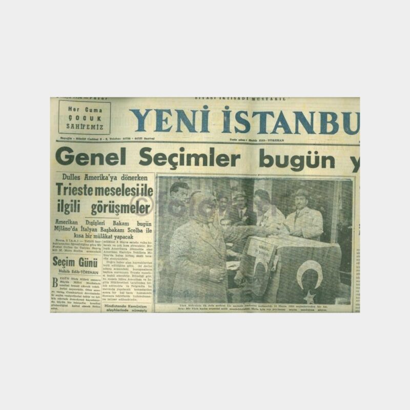 1954 Yeni İstanbul Gazetesi (02.05.1954 Seçimler)