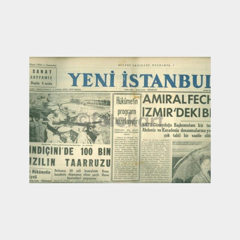 1954 Yeni İstanbul Gazetesi (22.05.1954 Tarihli)