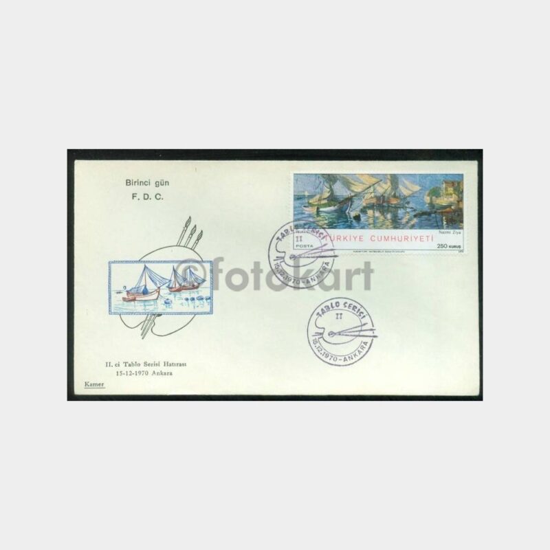 1970 Nazmi Ziya - Tablo 2. Seri FDC