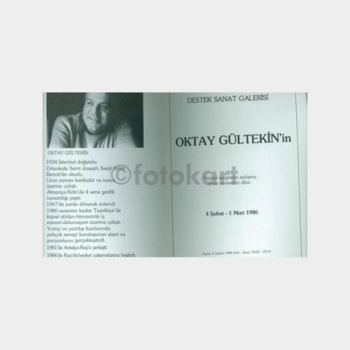 1986 Ressam Oktay Gültekin Sergi Davetiyesi