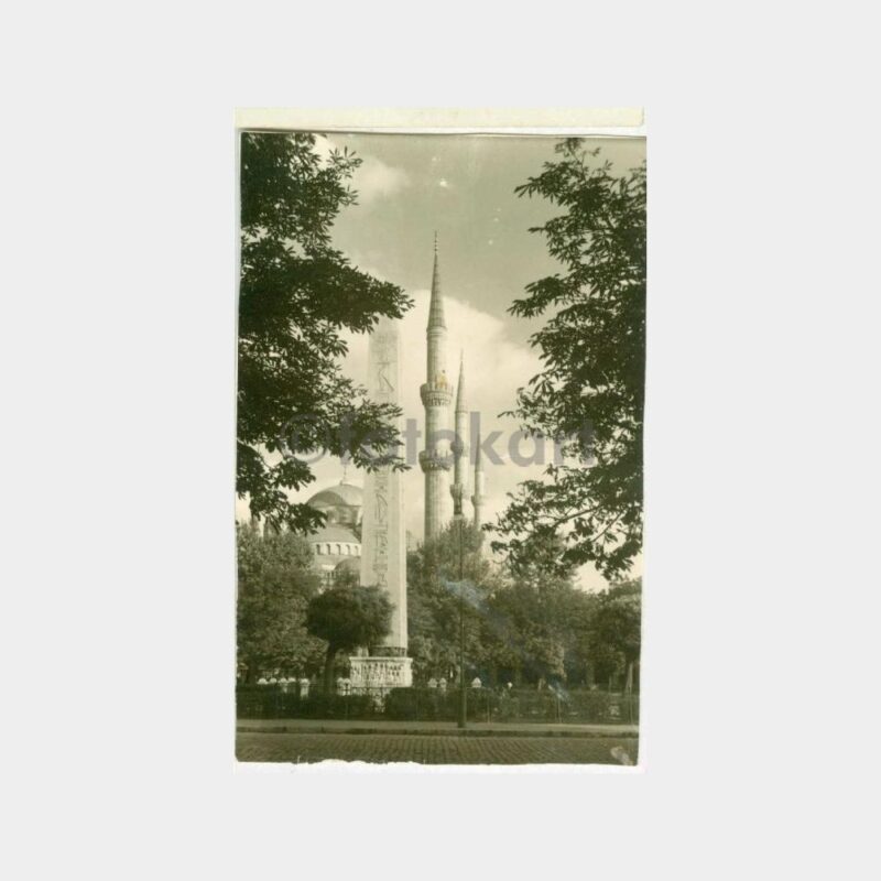 1958 İstanbul Dikilitaş Görünüş Kartpostal