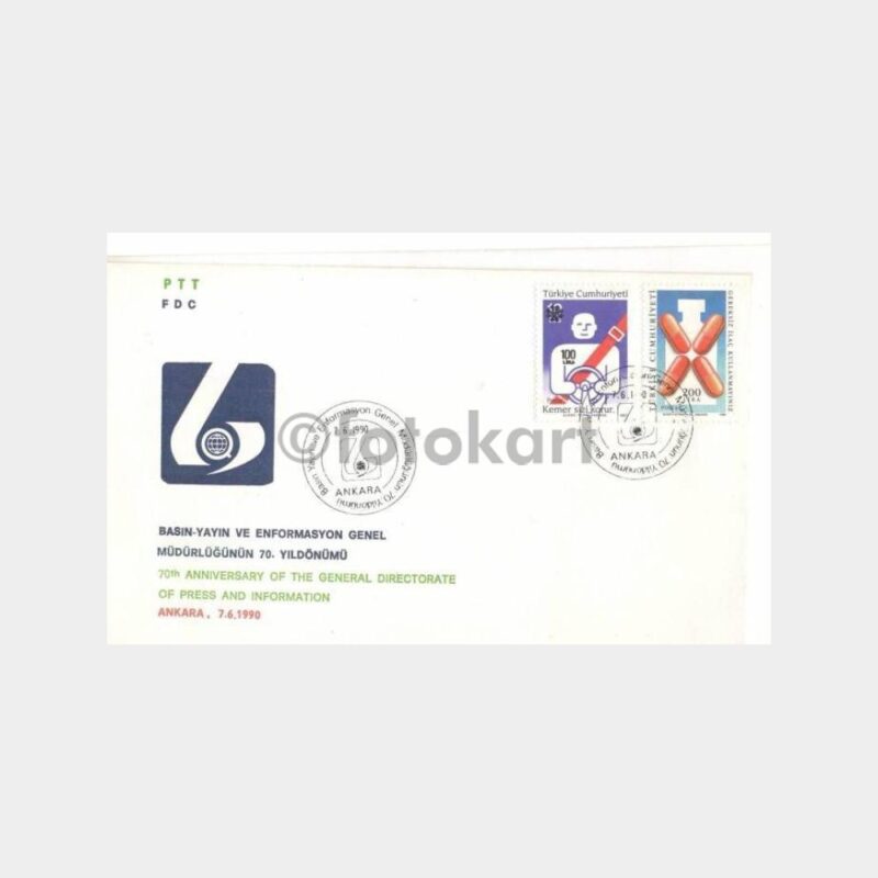 1990 Basın Yayın Genel Müdürlüğü 75. Yıl FDC