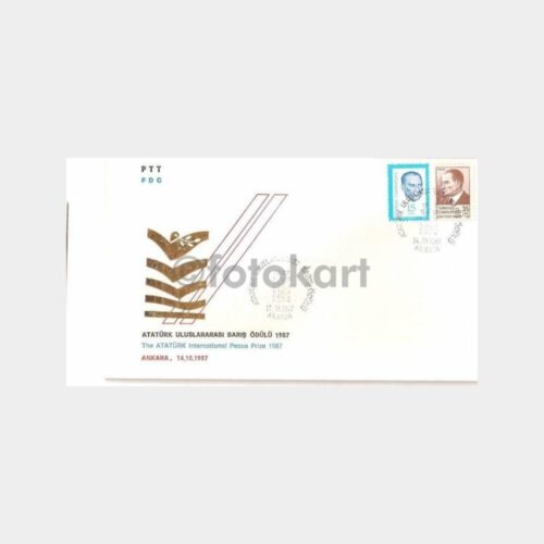1987 Atatürk Uluslararası Barış Ödülü FDC