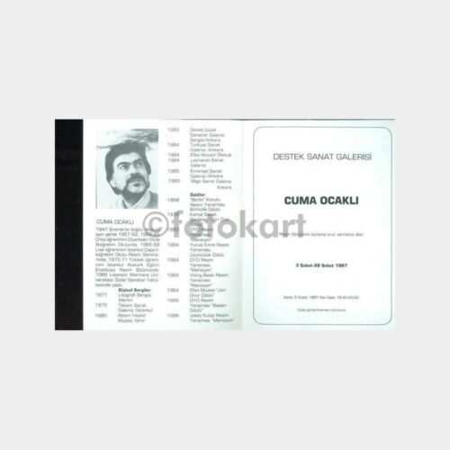 1987 Ressam Cuma Ocaklı Sergi Davetiyesi