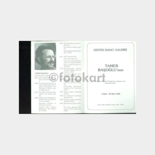 1986 Ressam Tamer Başoğlu Sergi Davetiyesi