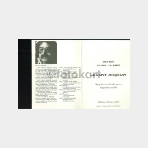 1985 Ressam Levent Arşıray Sergi Davetiyesi