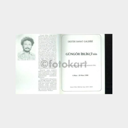 1986 Ressam Güngör İblikçi Sergi Davetiyesi