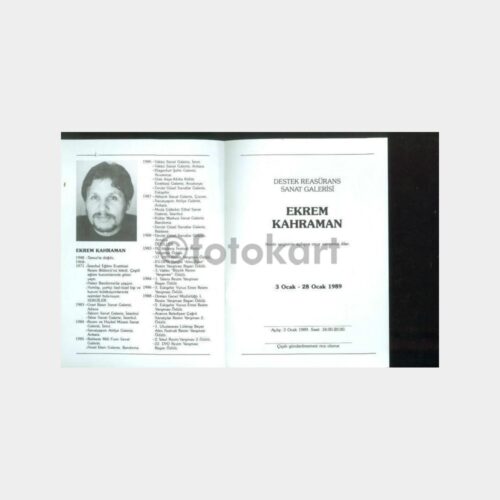 1989 Ressam Ekrem Kahraman Sergi Davetiyesi