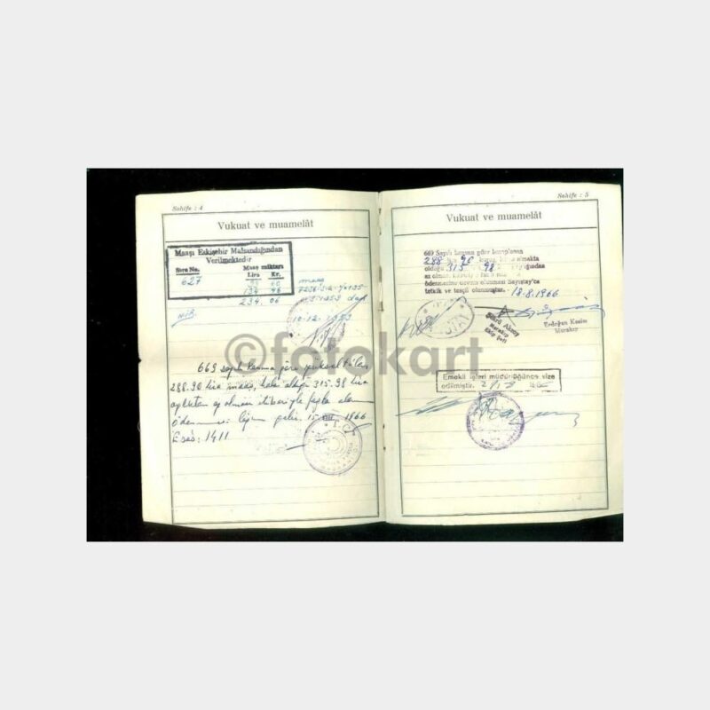 1941 Takaüt Yetim Maaşı Cüzdanı - Görsel 2