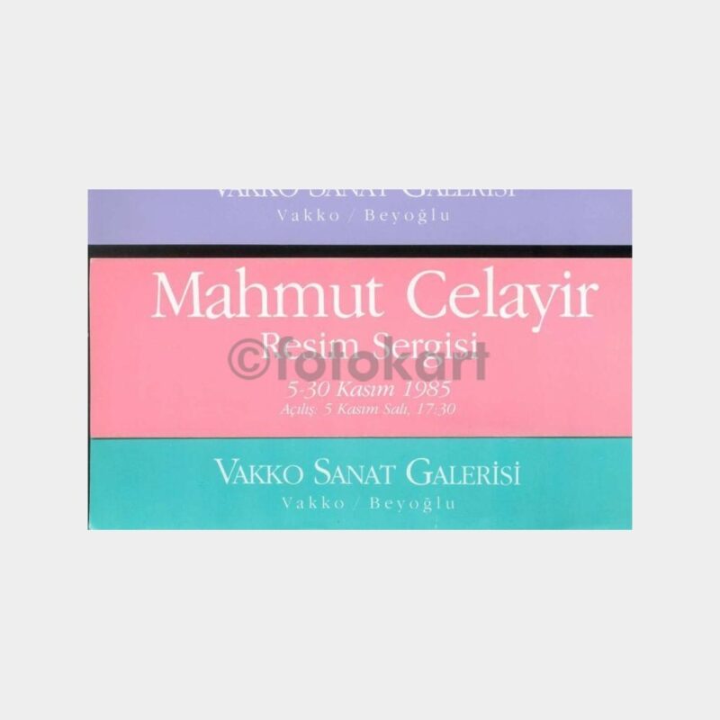 1985 Vakko Sanat Galeri Davetiyesi (Kasım)