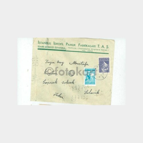 1946 Yedikule Kazlıçeşme Pamuk Fabrikası Zarfı