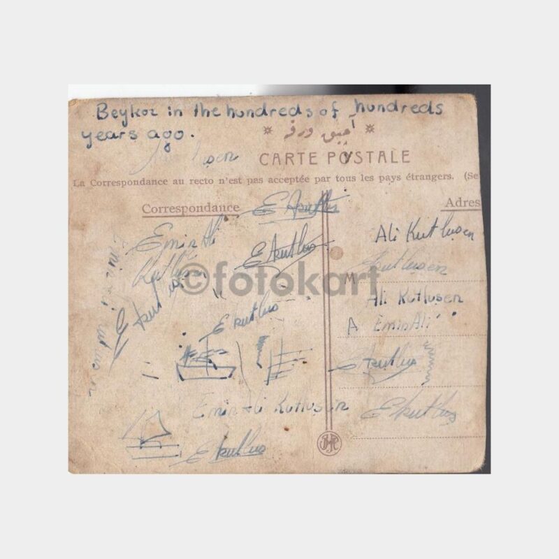 1910 Boğaziçi Beykoz Konulu Kartpostal