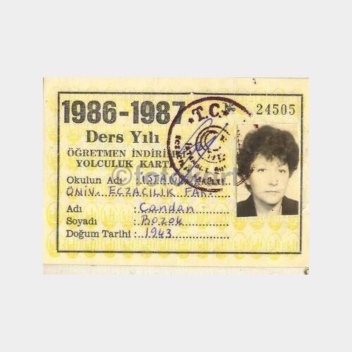 1986 Eczacılık Fakültesi Öğrencisi İndirim Kartı