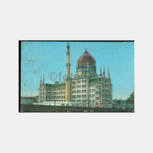 1922 Dresden - Yenice Sigara Fabrikası Cami Kartpostal