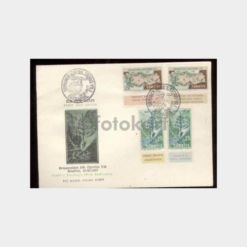 1957 Ormancılık 100. Öğretim Yılı Serisi FDC