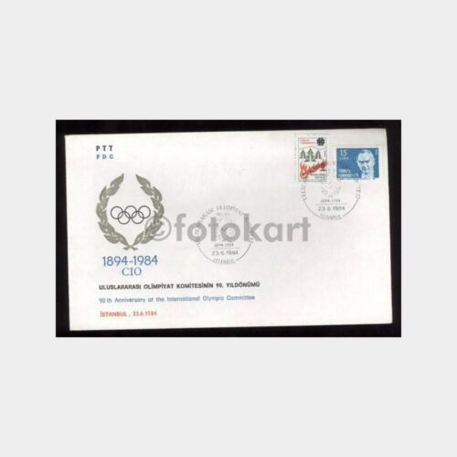 1984 Olimpiyat Komitesi 90. Yılı FDC