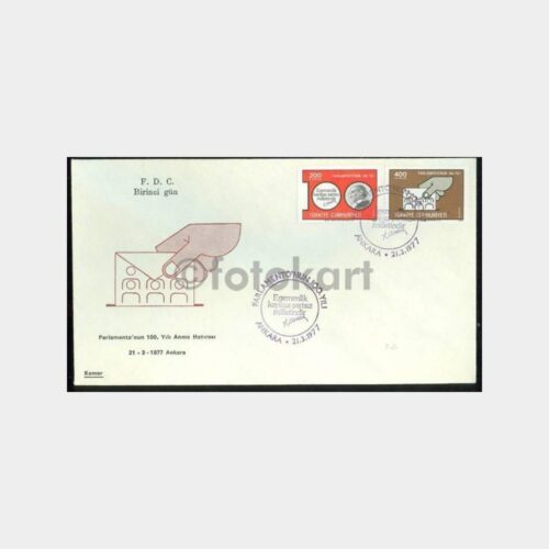 1977 Parlamento 100. Yılı FDC