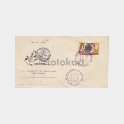 1964 Basın Enstitüsü Kongresi FDC-PTT Zarfı