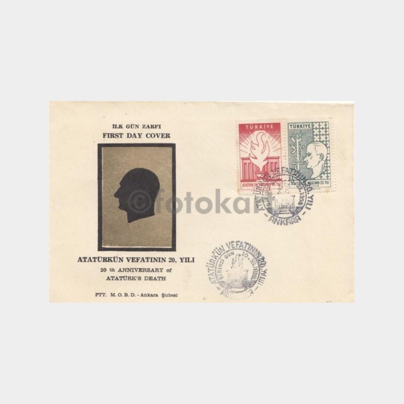 1958 Atatürk Vefatı 20. Yıl FDC
