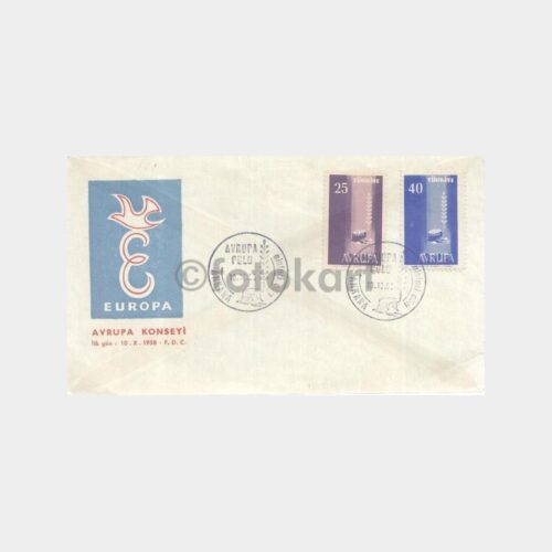 1958 Europa Avrupa Konseyi Konulu FDC