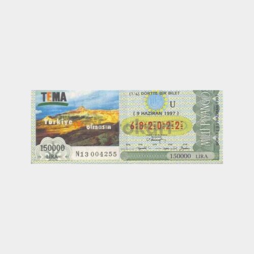 Milli Piyango - 09.06.1997 U-682022 TEMA Vakfı