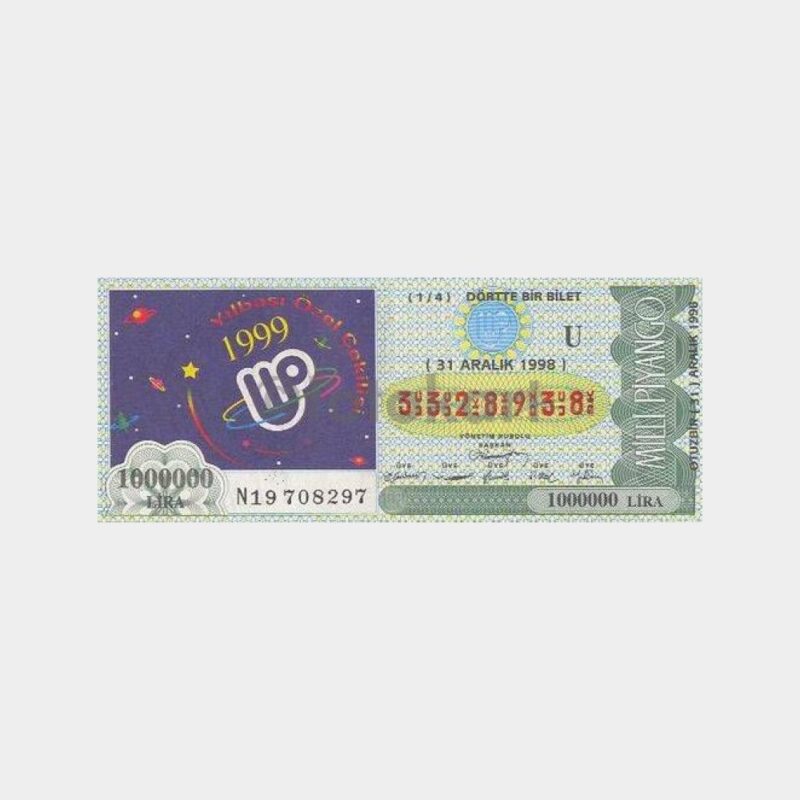Milli Piyango - 31.12.1998 U-3328938 Yılbaşı Çekilişi