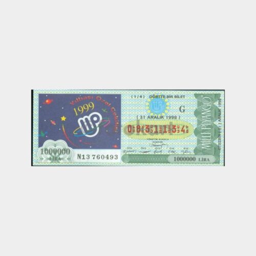 Milli Piyango - 31.12.1998 G-0831134 Yılbaşı