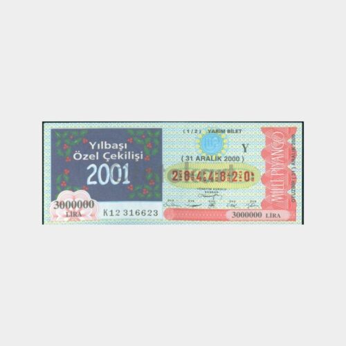 Milli Piyango - 31.12.2000 Y-2844820 Yılbaşı