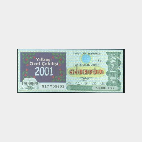 Milli Piyango - 31.12.2000 G-4608800 Yılbaşı