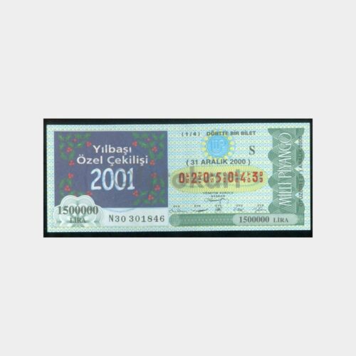 Milli Piyango - 31.12.2000 S-0205043 Yılbaşı