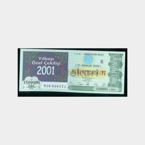 Milli Piyango - 31.12.2000 R-5399469 Yılbaşı