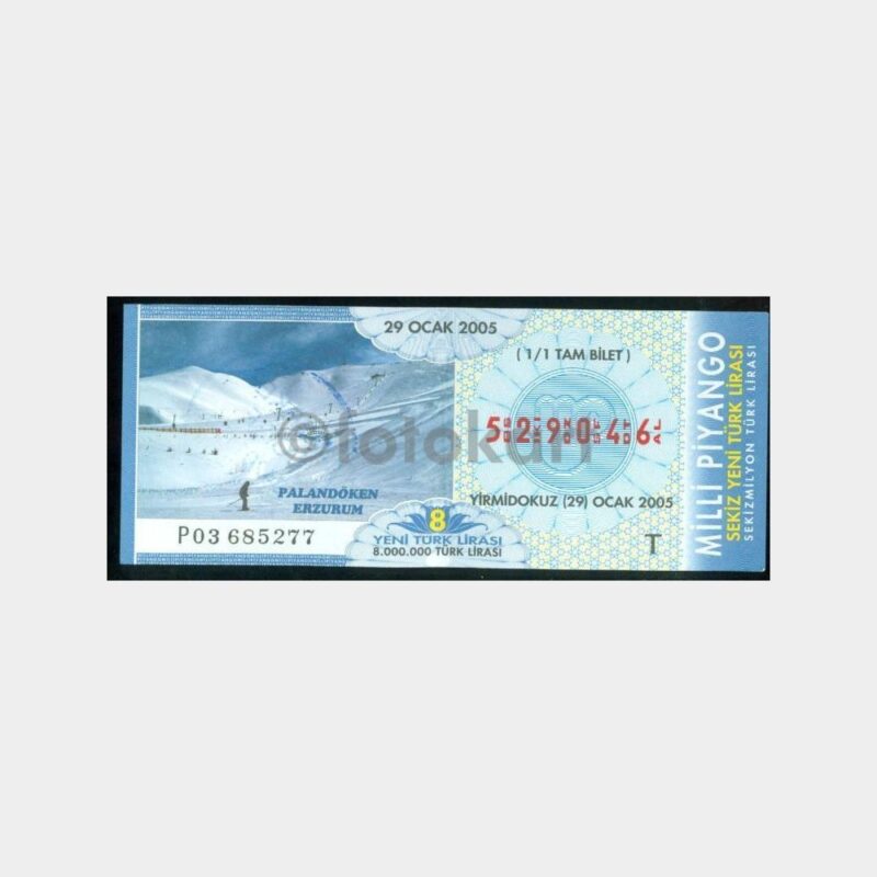 Milli Piyango - 29.01.2005 T-529046 Erzurum Palandöken