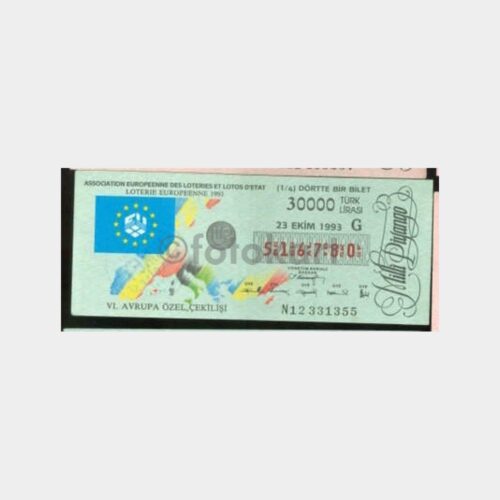 Milli Piyango - 23.10.1993 G-516780 6. Avrupa Çekilişi
